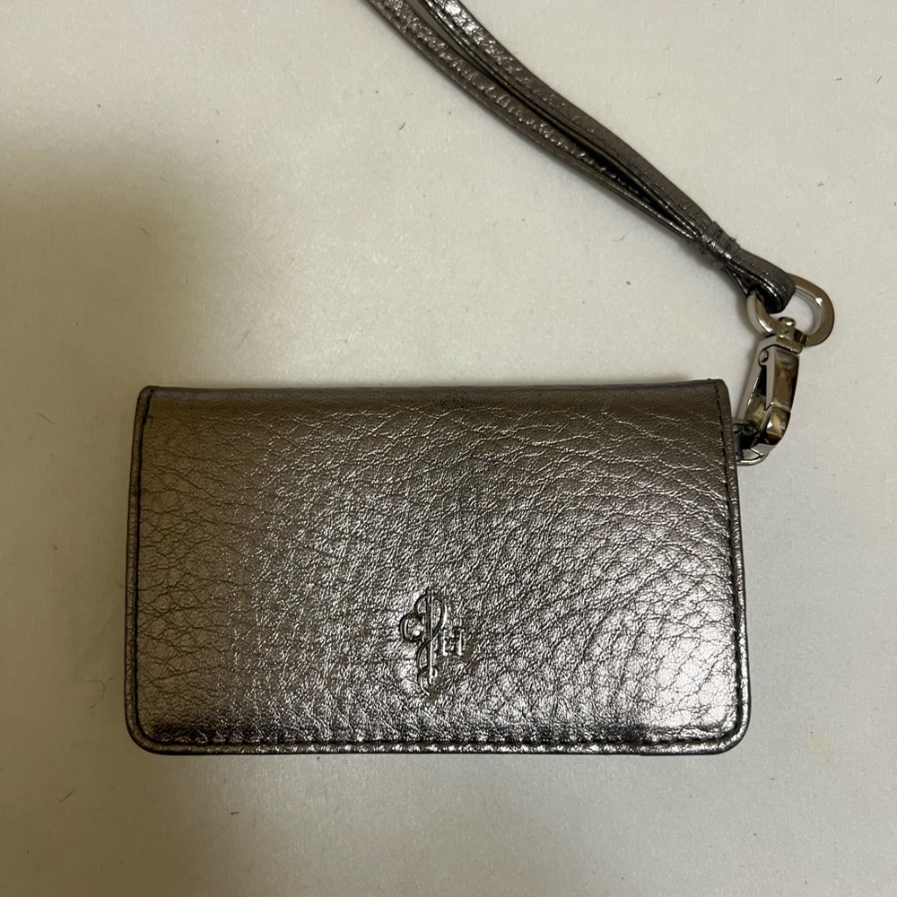 Cole Haan Silver Key & Card Holder with Strap